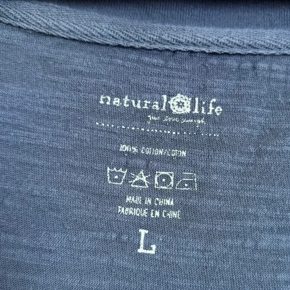 Natural Life Womens Relaxed Slub Knit Jumpsuit Size L Gray Boho Oversized Lounge - Picture 7 of 7